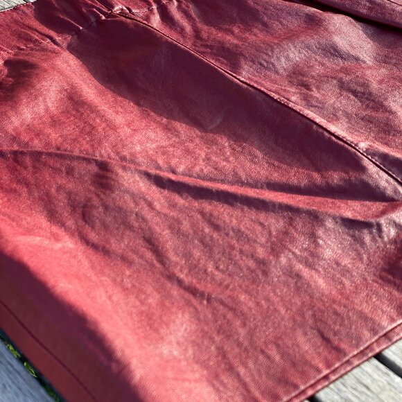 Zara Basic Faux Leather Mini Skirt — Vegan Leather (M) - Picture 6 of 7